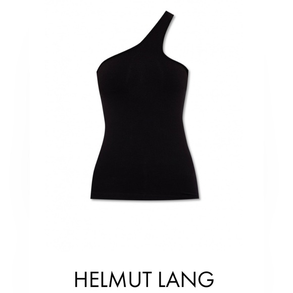 NWT HELMUT LANG Cutout One-Shoulder Tank Top - Black | Size: Xs/S | Tank top - Picture 2 of 9